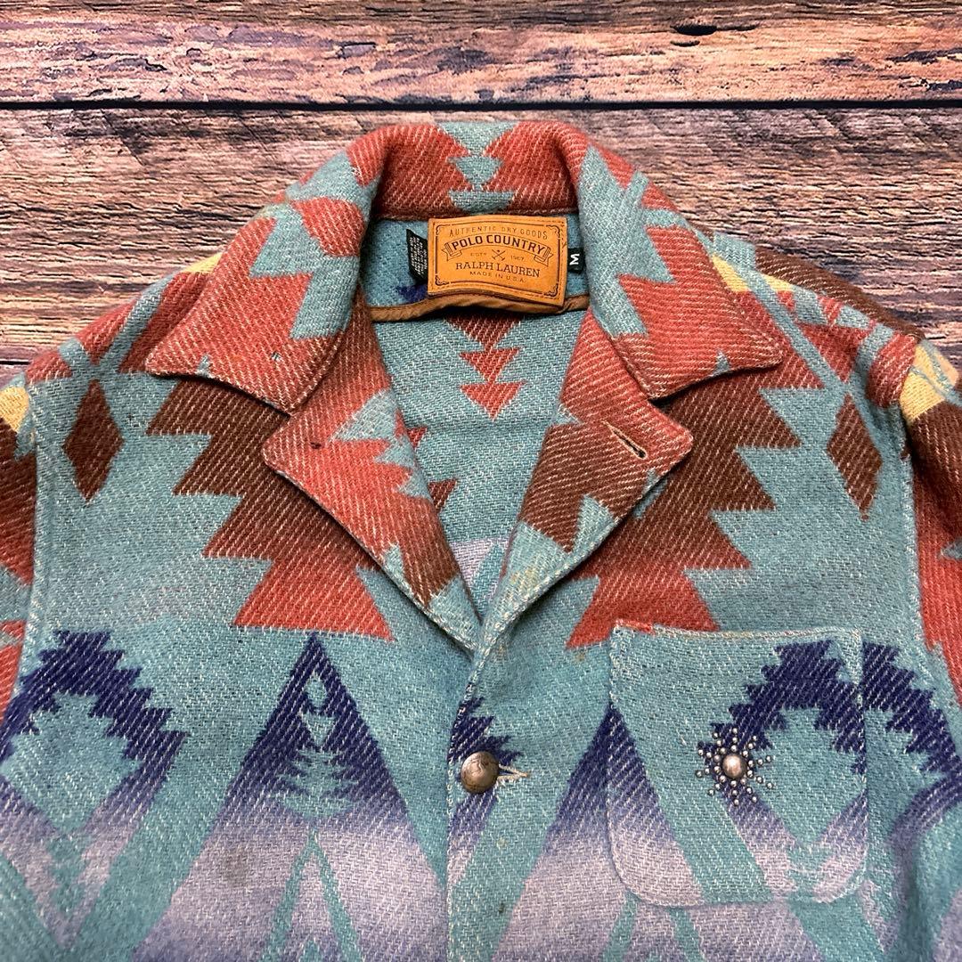 POLO COUNTRY / 90's native rug jacket