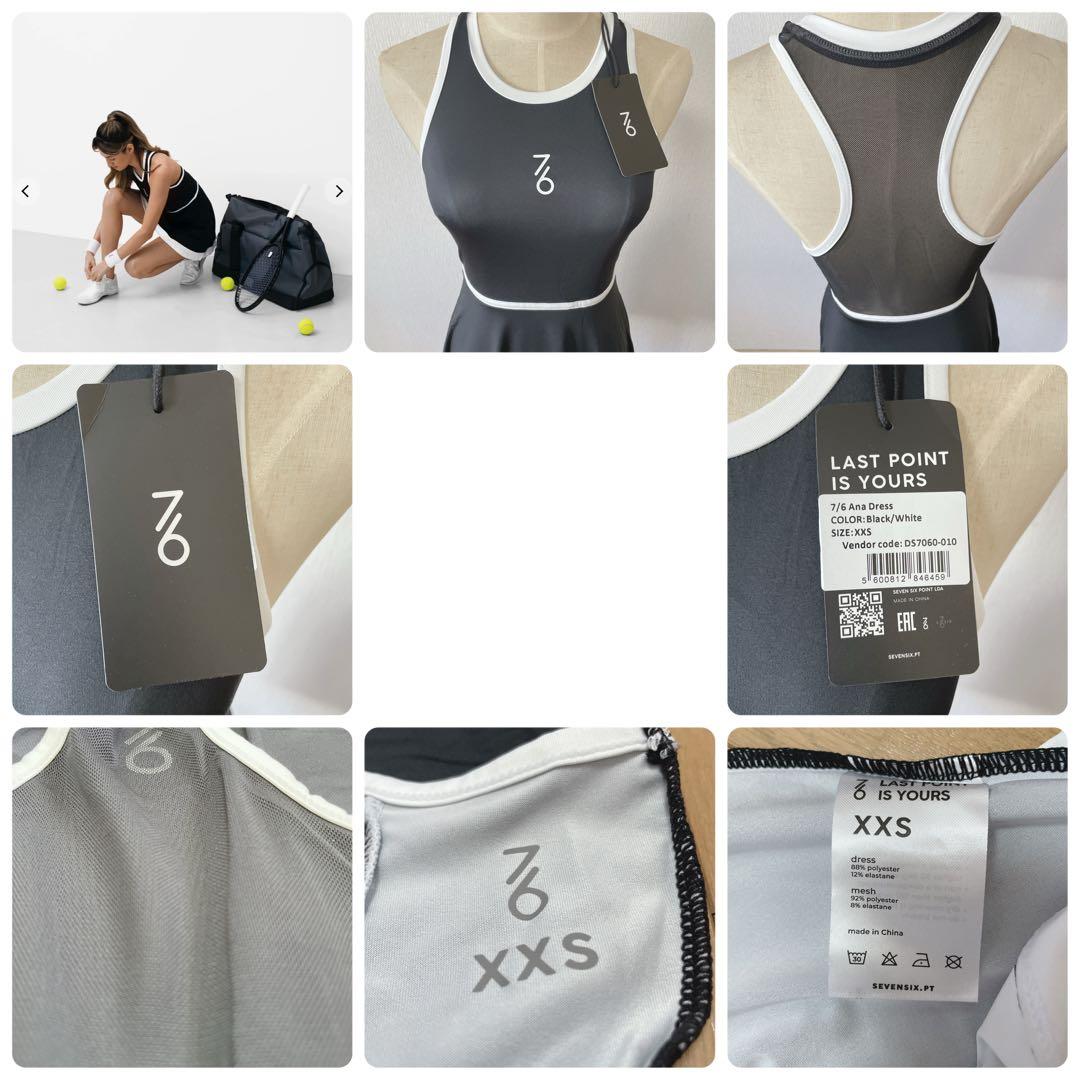 日本初上陸 セブンシックス テニスウェア ワンピース 黒 ウェア