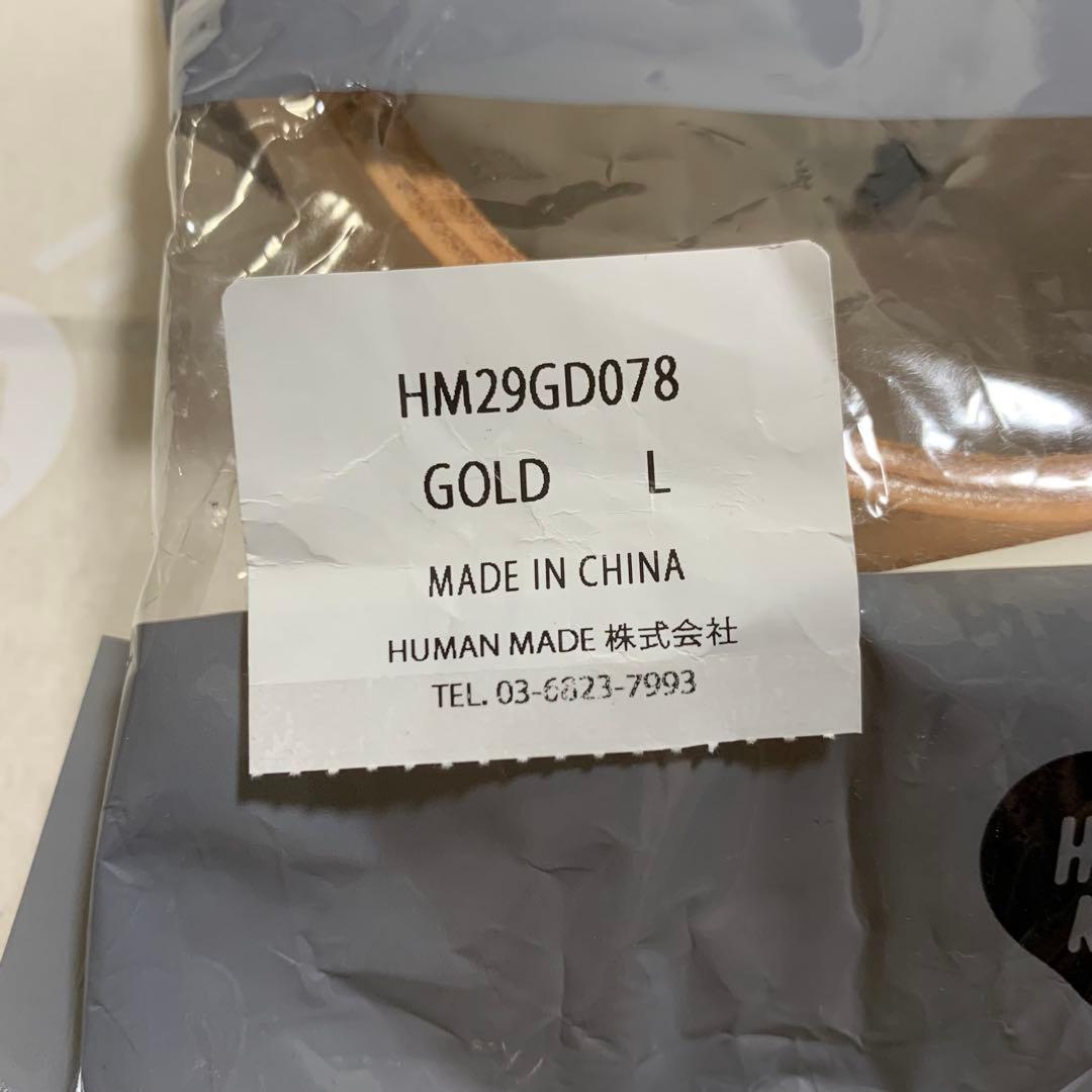 新品 完売 L ヒューマンメイド ハート レザー ベルト GOLD カウレザー
