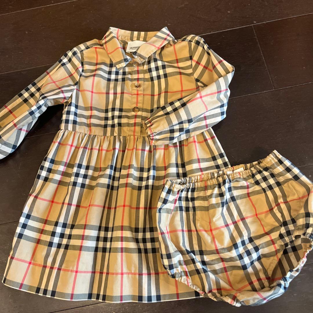 BURBERRY チェック柄 半袖ワンピースの通販はau PAY マーケット - 輸入