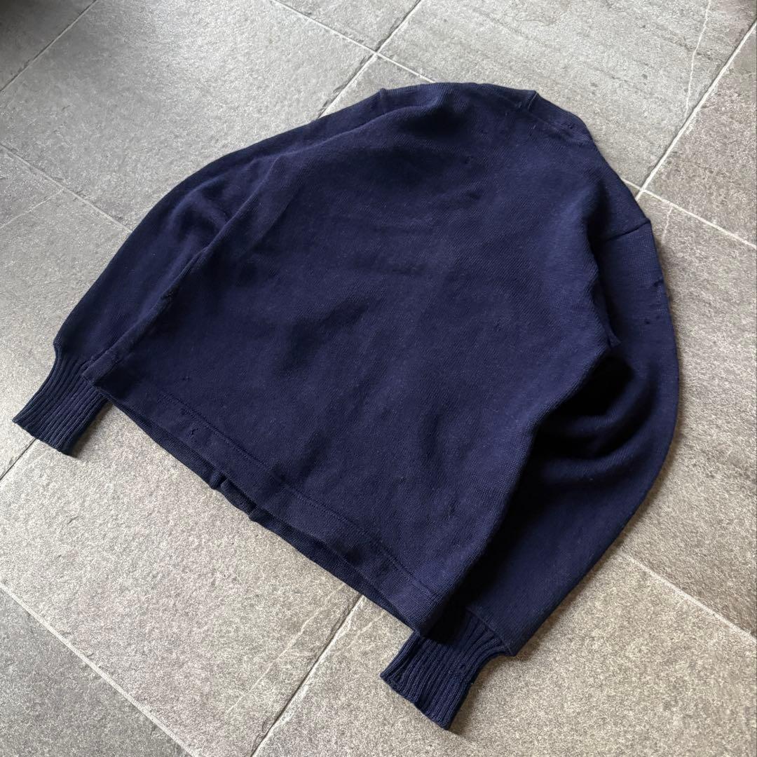 60s usa製 WILSON レタードカーディガン \"襤褸\" 40-size