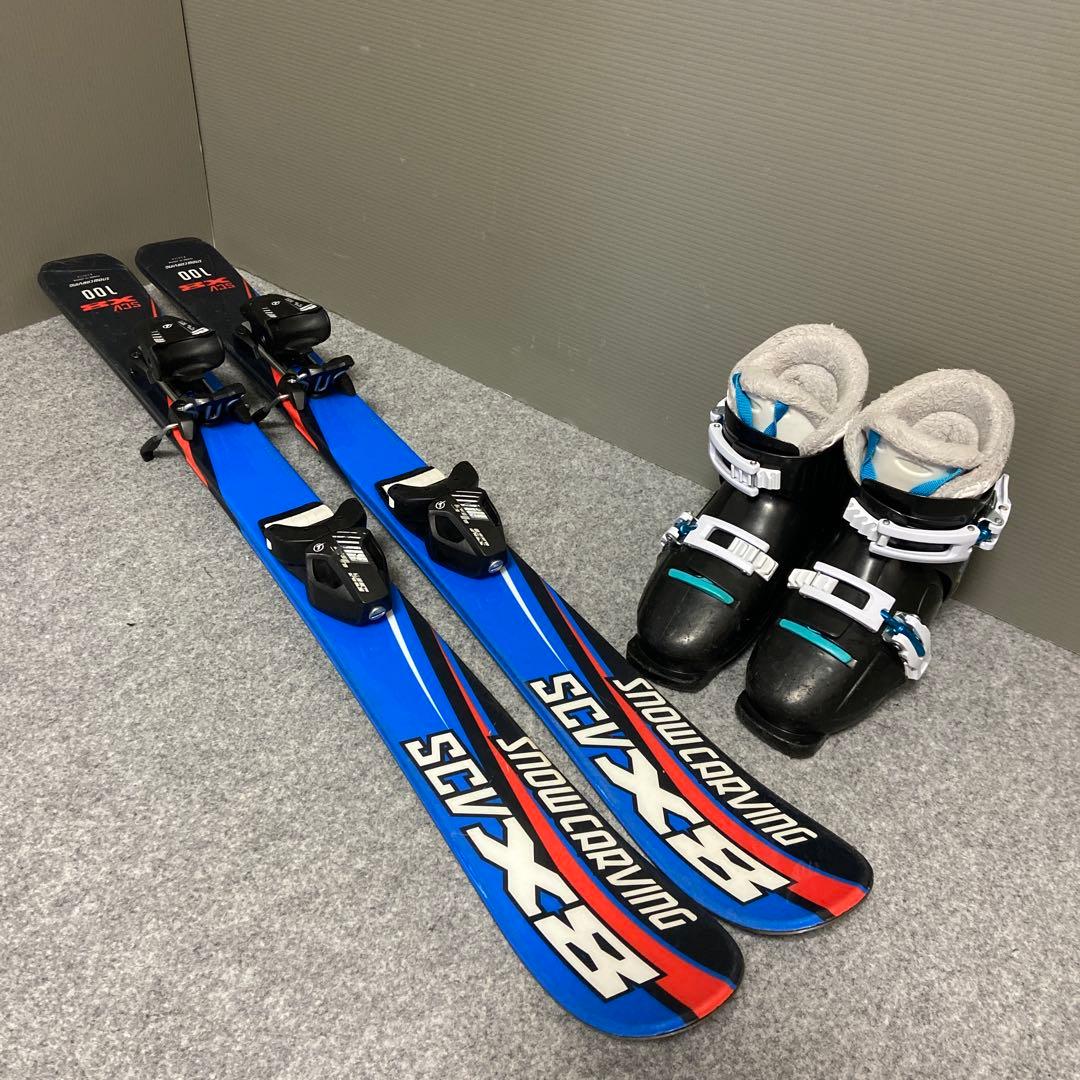 ★メンテナンス済　子供スキーセット　身長100~110cm前後のお子様向け ☆メンテナンス済 子供スキーセット 身長120~130cm前後のお子様向け