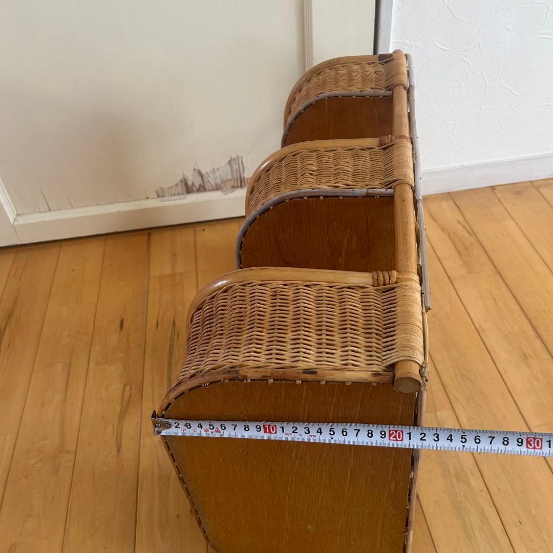 新入荷 ☆アンティーク☆ ラタン ラック ボックス マルチラック