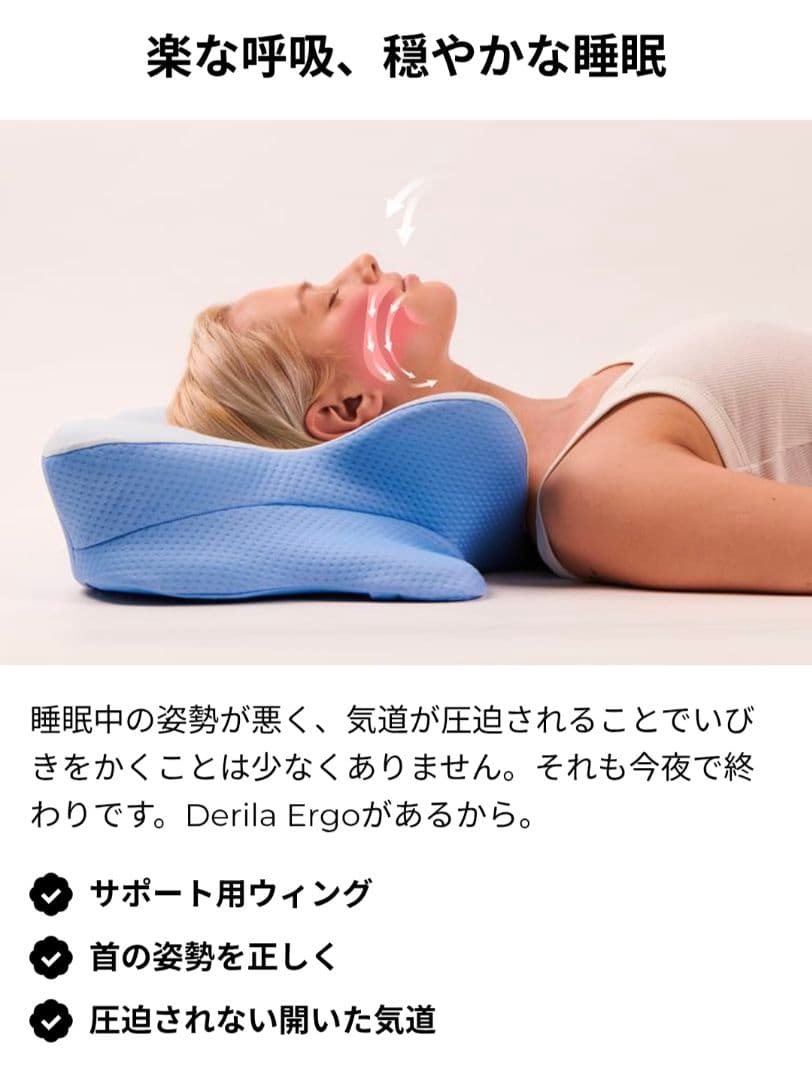 新品未開封‼️ Derila デリラ エルゴ 枕 ピロー ドイツ製 - メルカリ