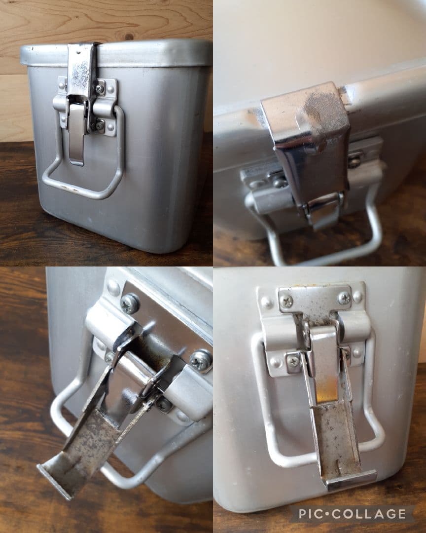 ビンテージ アルミコンテナ 2個 バッカン キャンプ アウトドア 昭和