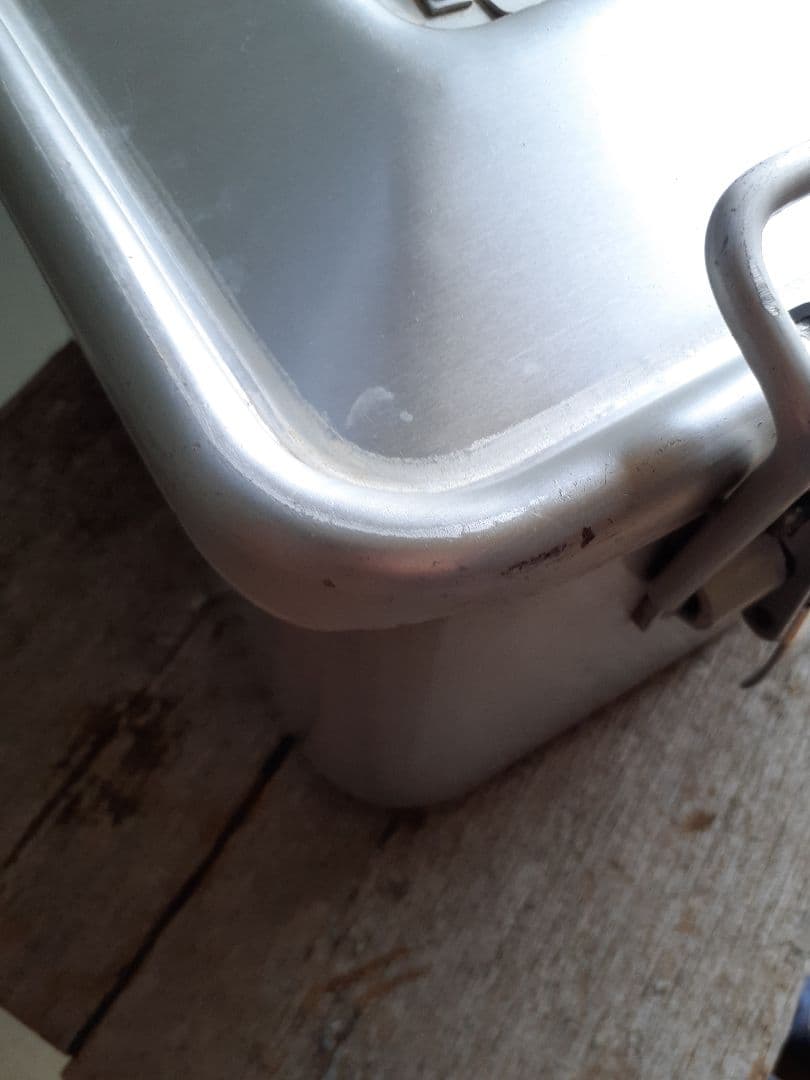 ビンテージ アルミコンテナ 2個 バッカン キャンプ アウトドア 昭和