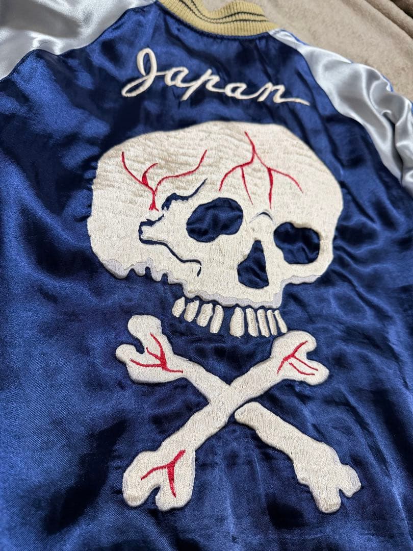 2面用 テーラー東洋 スカル 龍 日本限定版 スカジャン vintage サテン