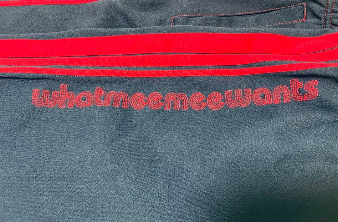 【新品未使用】wmmwジャージパンツwhatmeemeewantsロゴ入販売終了