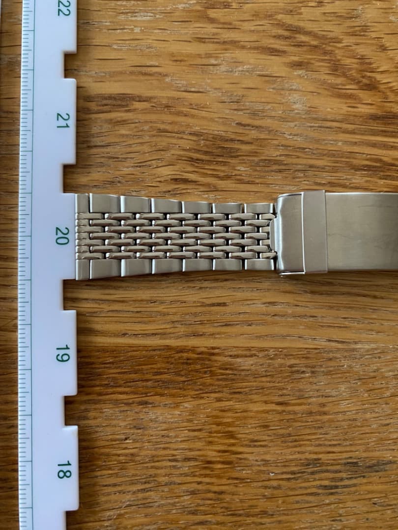 新品同様】Mr Beads 20mm 9連ブレス ステンレススチール金属ベルト