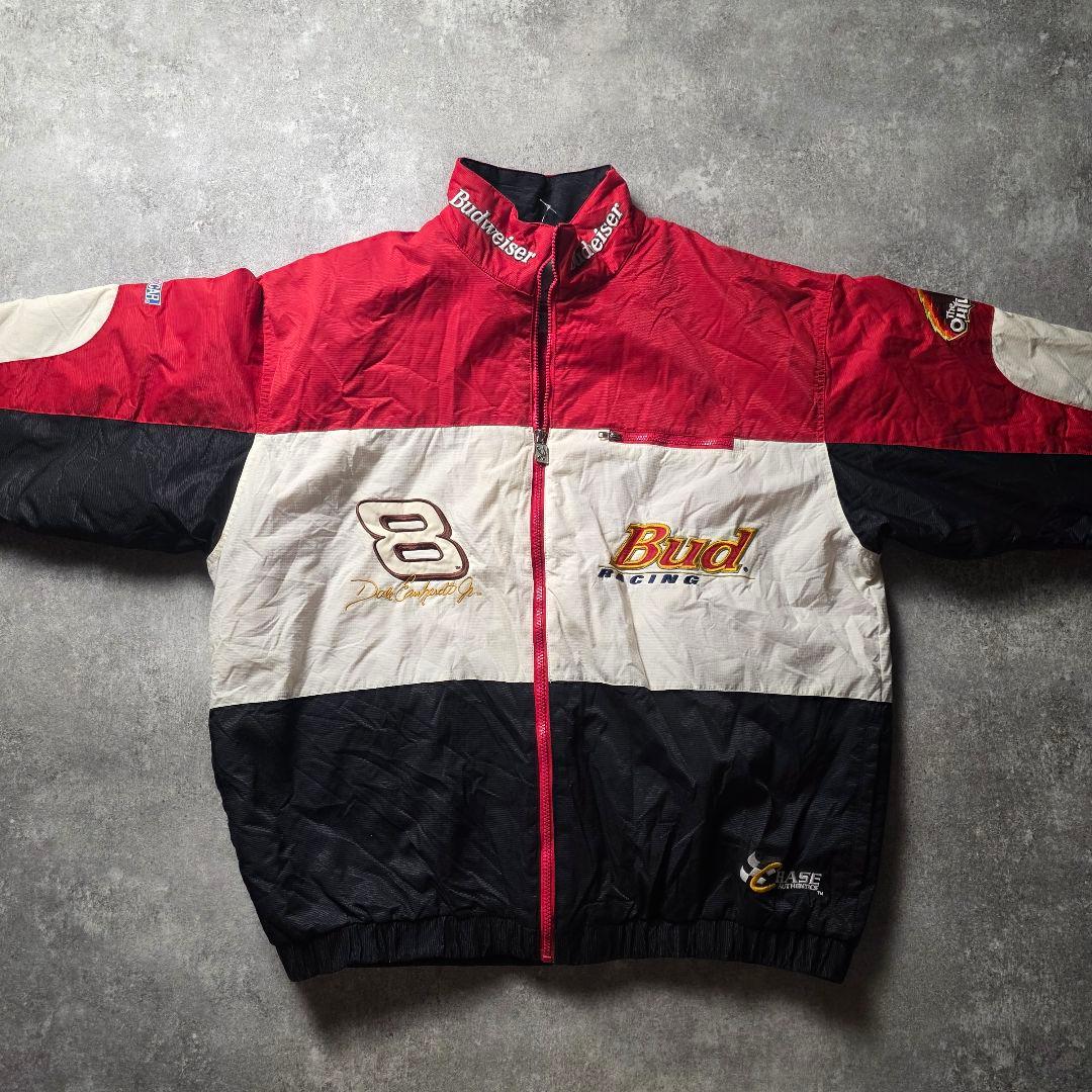 入手困難90sBudweiserNASCARナイロンレーシングジャケット良品XL