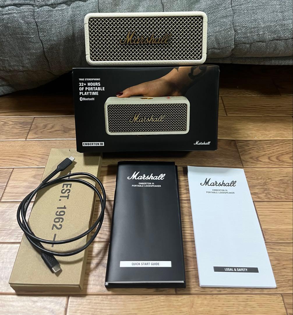 Marshall Emberton III ホワイト Marshall（マーシャル） ワイヤレススピーカー EMBERTON III Cream
