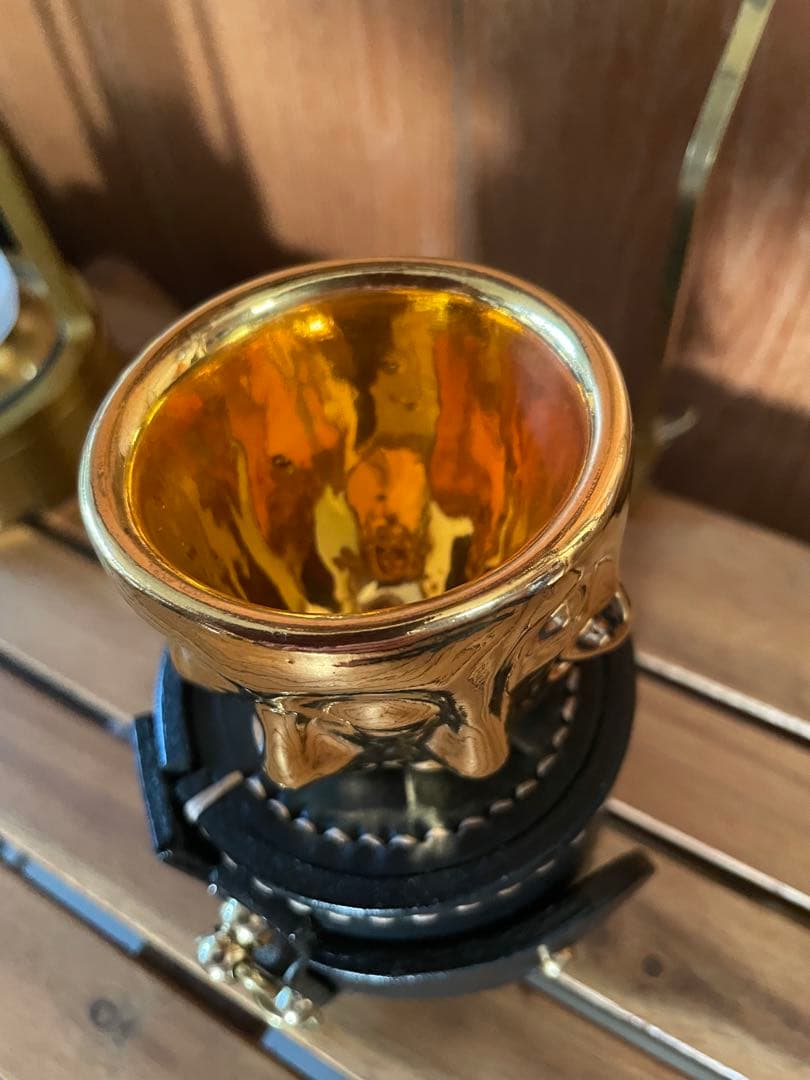 明日の朝まで特別価格。今村能章作　金色グラス専用ケース付き