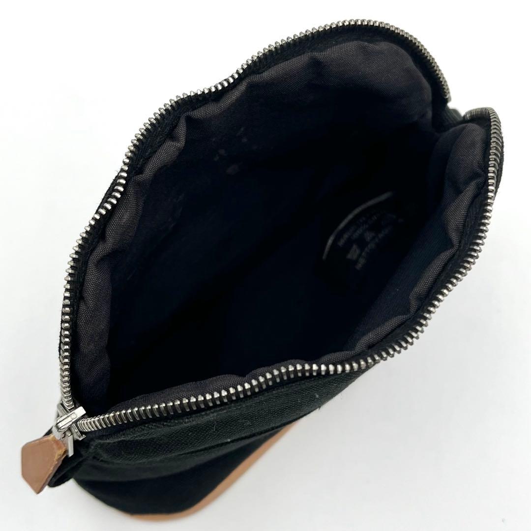 HERMES エルメス ボリード ポーチ ミニミニ ブラック キャンバス 黒