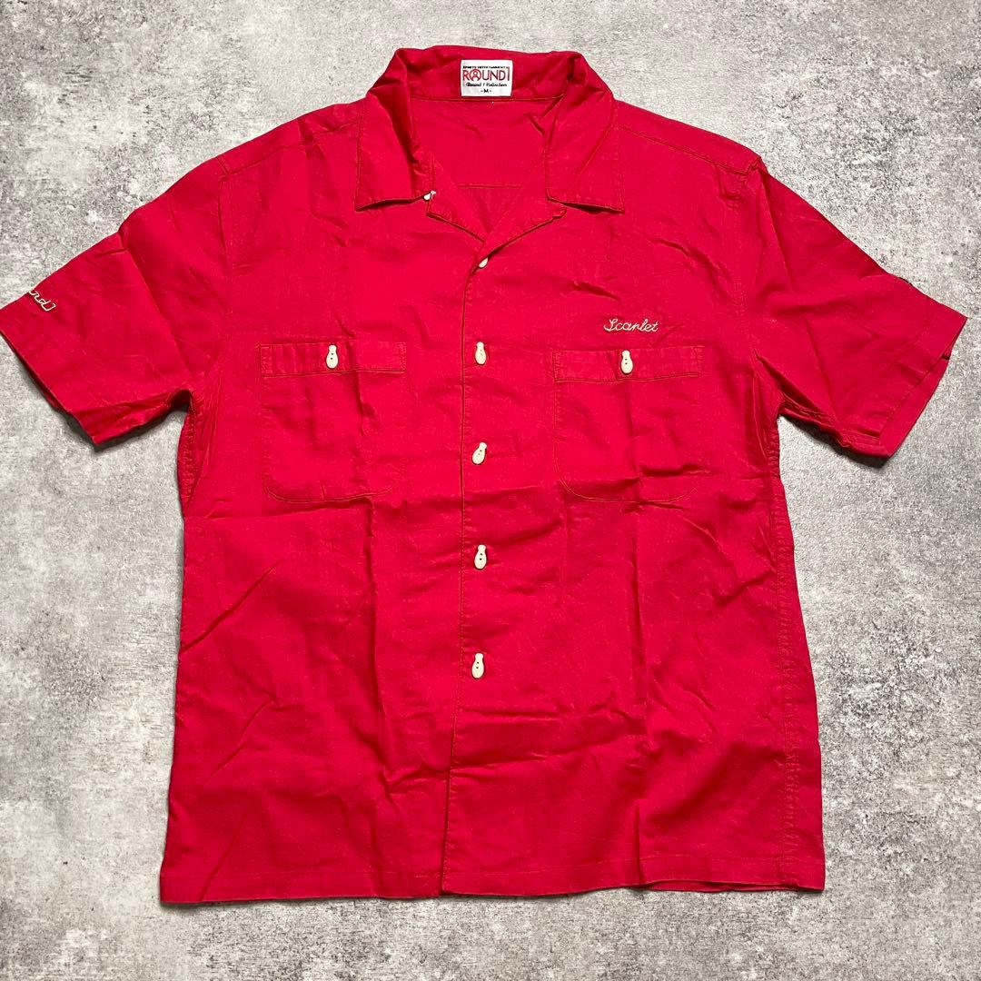 実物 90s~00s ROUND1 ボーリングシャツ 企業 希少アイテム】 - メルカリ