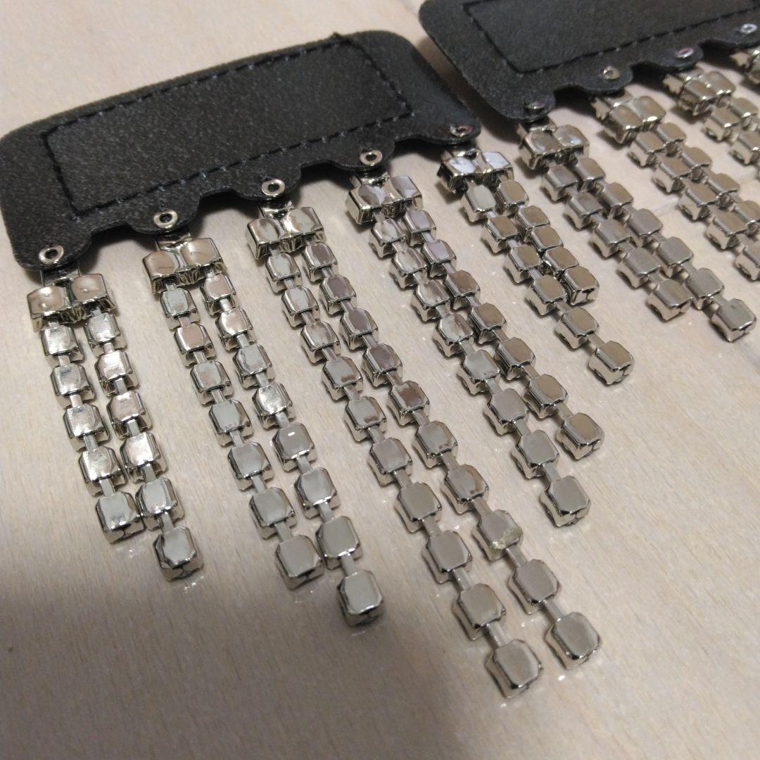 ギャルソンdad カーテンラインストーン エメラルド ミラーセット