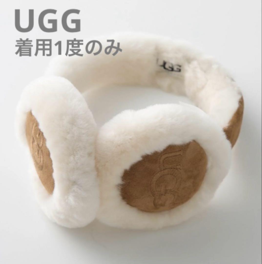 【着用1度のみ】UGG アグ シープスキン エンブロイダリーイヤーマフ　耳当て WEB限定】＜UGG＞シープスキン エンブロイダリー イヤーマフ （ネック