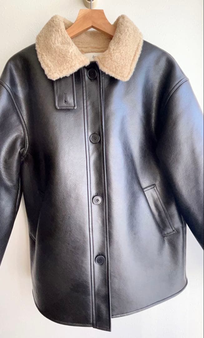 ポストカード付き♡ anukeアンヌークBoa Flight Jacket 38 - メルカリ