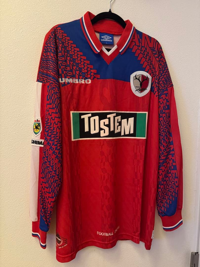 鹿島アントラーズ 90s 長袖ユニフォーム XL 1998/99 鹿島アントラーズ 選手用 ホームユニフォーム 上下サイズXO