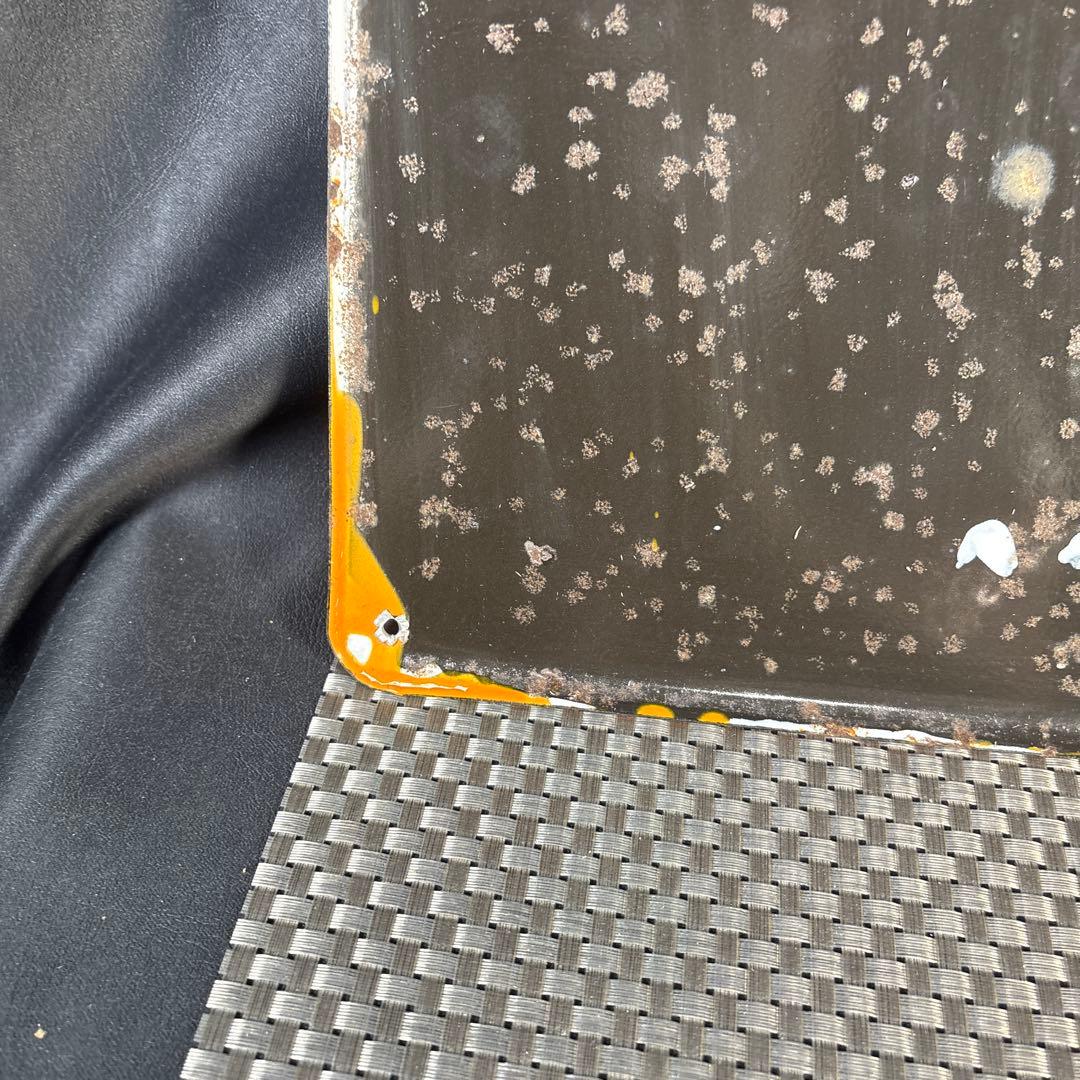 C005 ヒゲタ　しょうゆ　ヒゲタ醤油　ホーロー看板　未使用　昭和　レトロ　希少