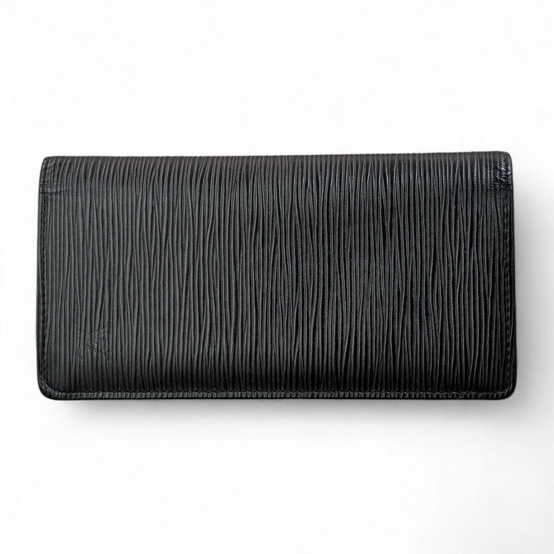 美品 ルイヴィトン ポルトフォイユ ブラザ エピ ノワール 長財布 箱