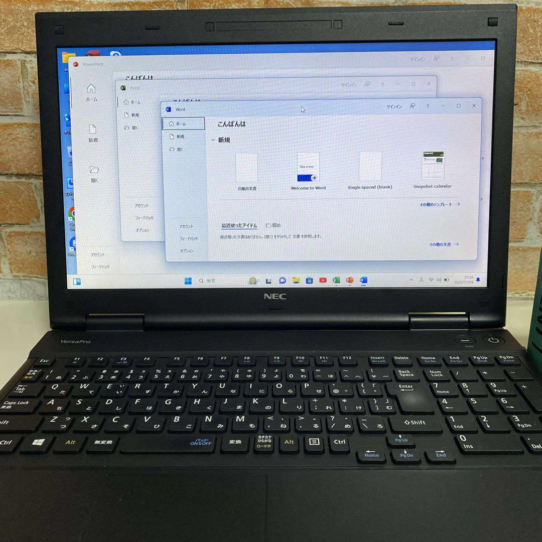 NECノートPC SSD 128GB オフィス2024年 Windows 11