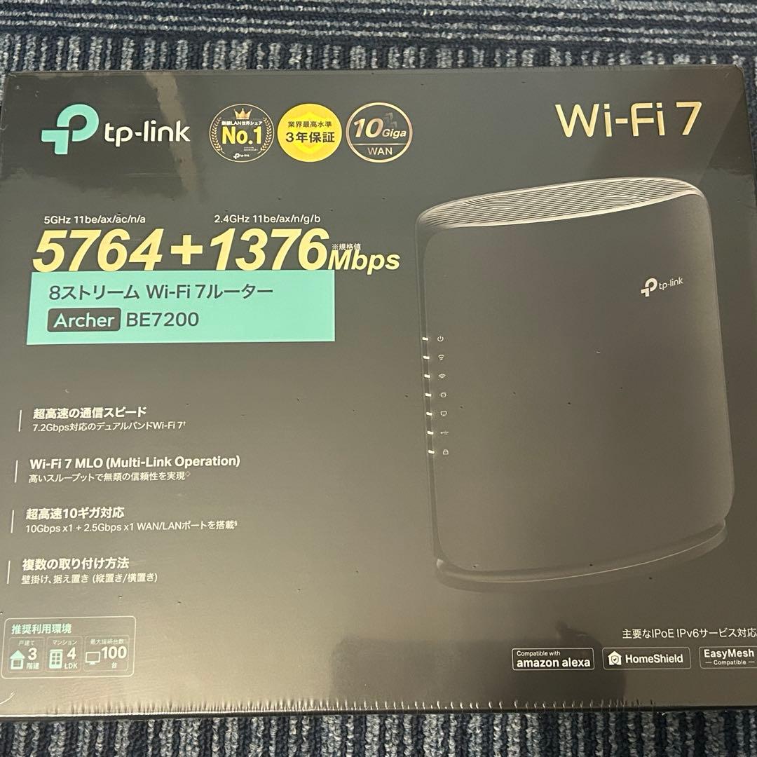 新品・未開封】TP-Link Archer BE7200 Wi-Fi 7 - メルカリ