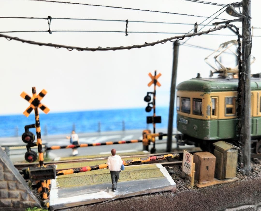 Nゲージ・ジオラマ展示台【江ノ電・鎌倉高校前踏切】 ※お値下げ中