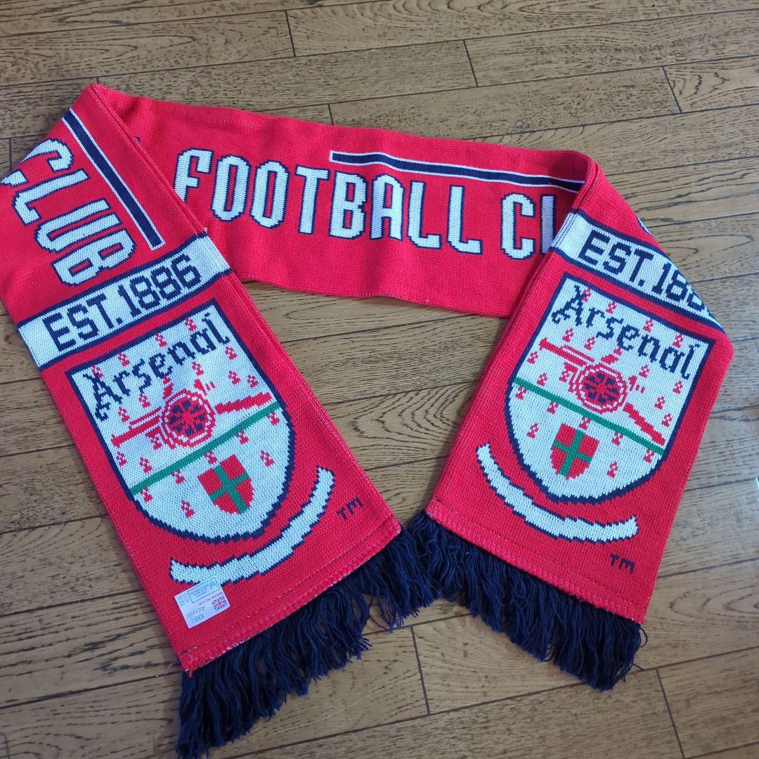 アーセナル サッカースカーフ 赤 マフラー 旧ロゴ - メルカリ