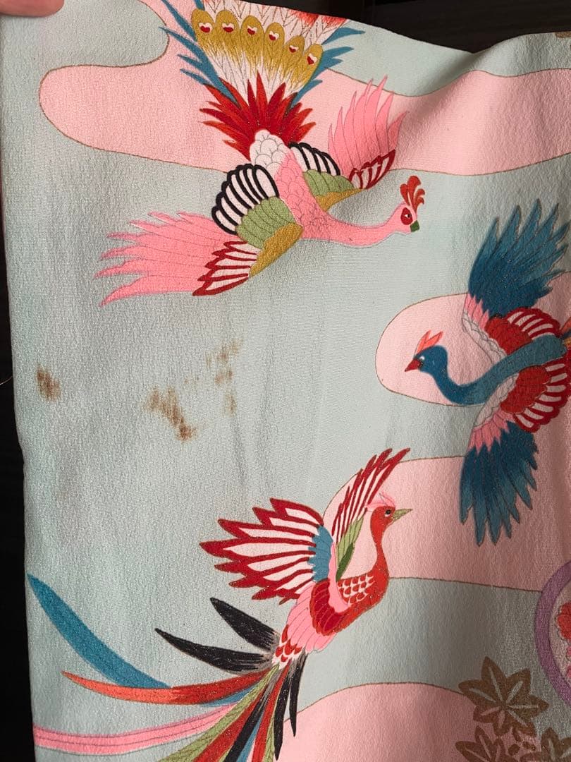 七五三 フルセット アンティーク 7歳 四つ身 キッズ着物 鶴模様 - メルカリ