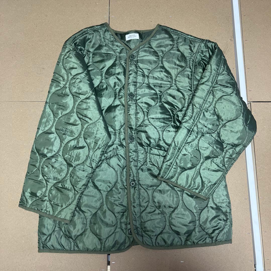 オリーブグリーン キルティングジャケット - メルカリ