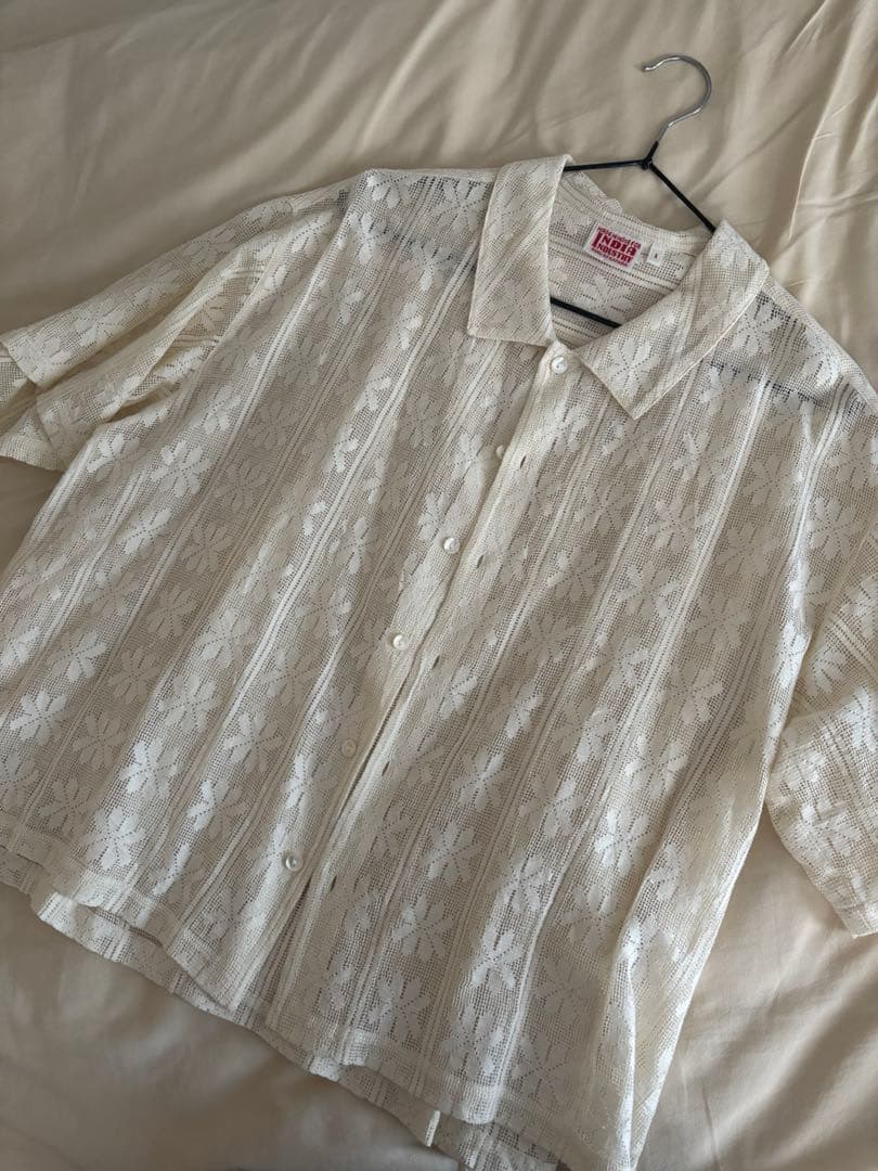 値下げ】INDIA INDUSTRY レース編みシャツ - メルカリ