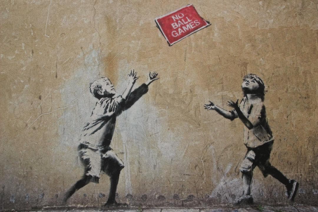 バンクシー Banksy 【No ball games】エスタンプリトグラフ
