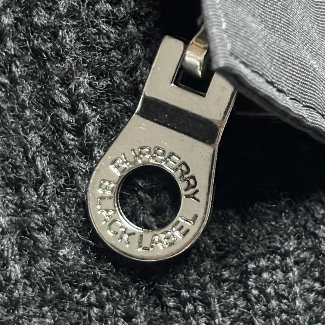 バーバリーブラックレーベル ノバチェック ニットZIPパーカー