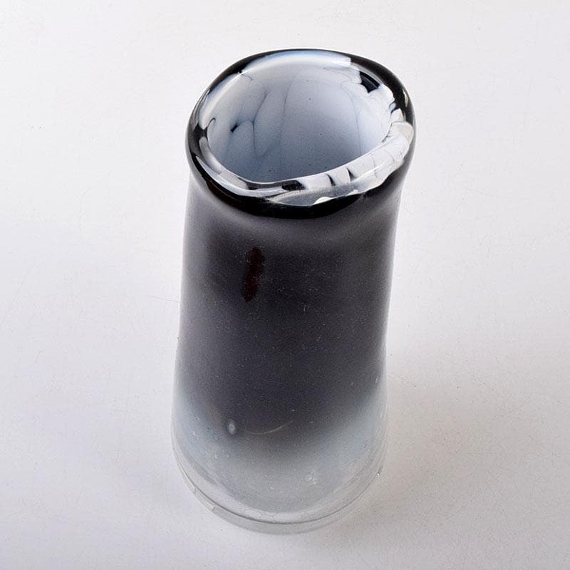 カメイガラス　亀井協一造　硝子花器　共箱　M　7045