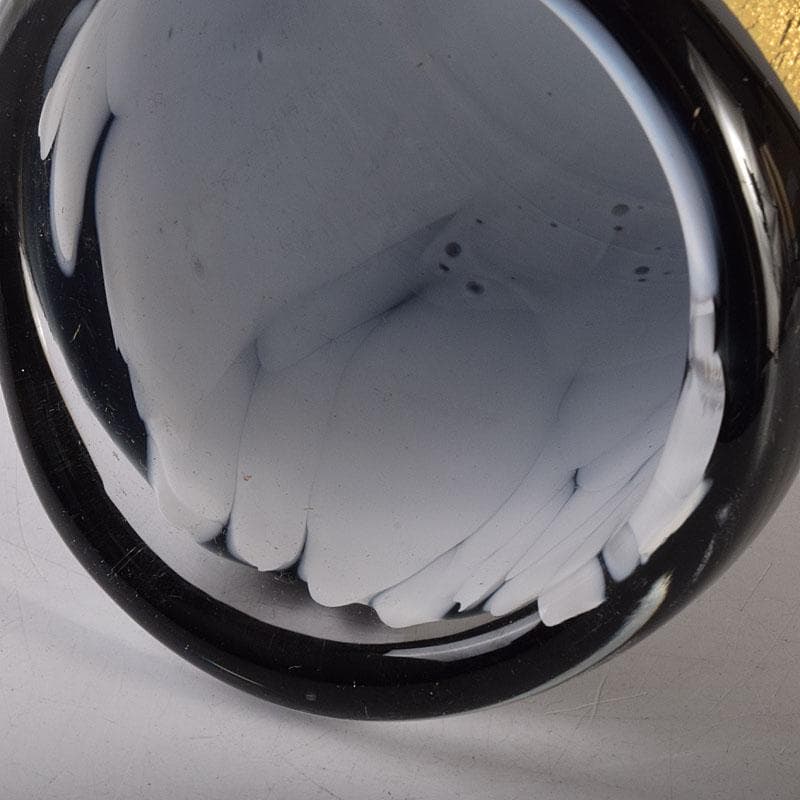 カメイガラス　亀井協一造　硝子花器　共箱　M　7045