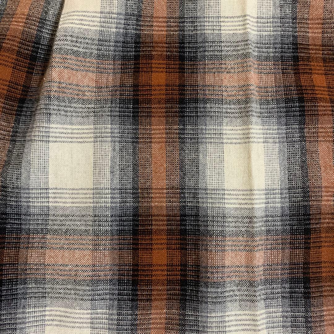 希少 50s WhiteStag オンブレ シャドーチェックシャツ 茶黒 M