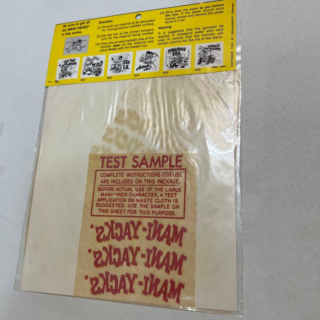 MANI-YACK アイロンプリント1963 rat fink