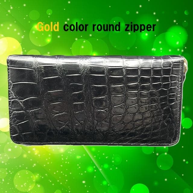 フォロー割適用　本物クロコ・一枚革　シャム　クロコダイル　長財布 BKMG26 シャムネス SIAMNESS クロコダイル 二つ折り長財布 財布 クロコ/ワニ革