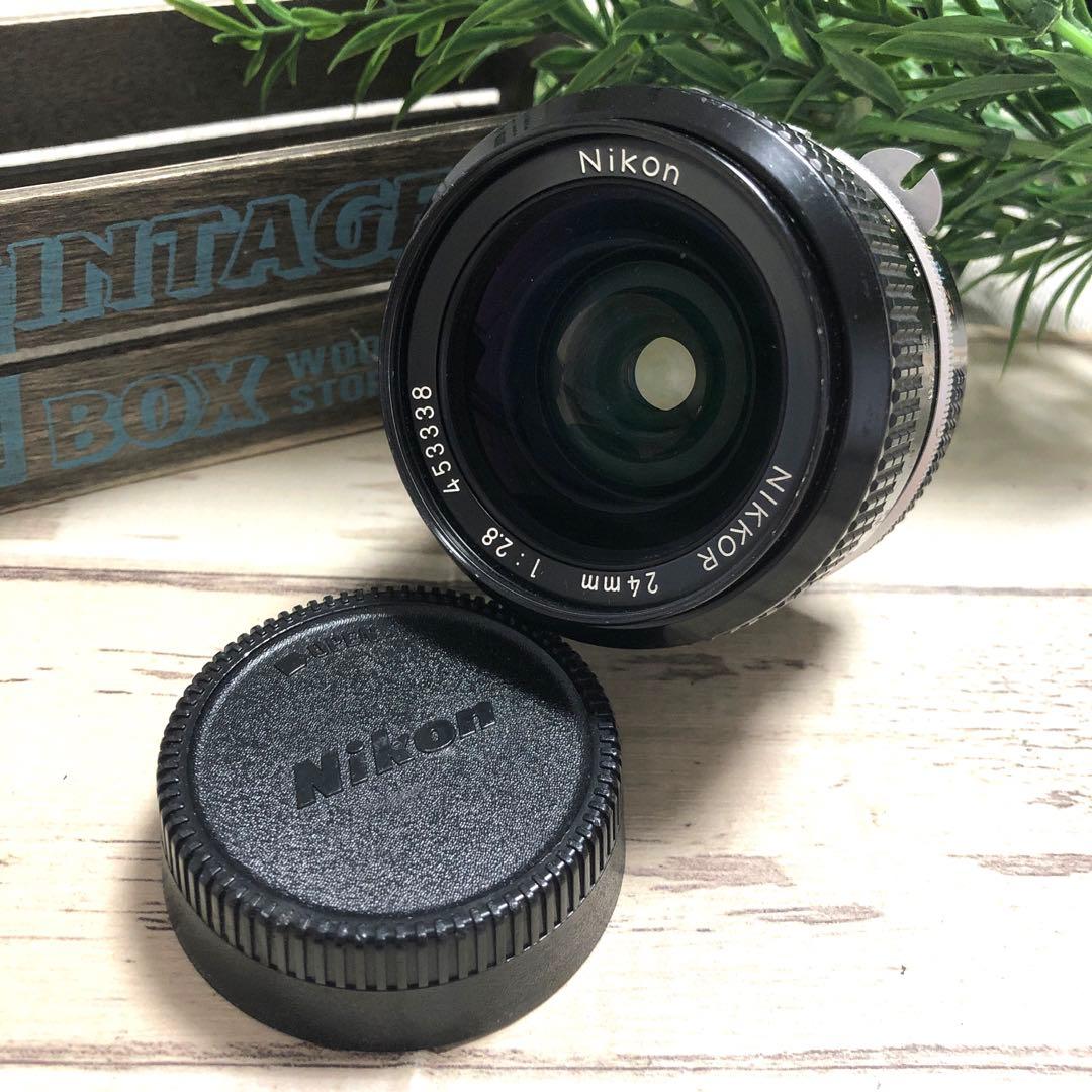 Nikon NIKKOR AI 24mm F2.8 広角レンズ Nikon Nikkor 24mm f2.8 AI Wide Angle Prime Lens -Small Mark- [EXC-]