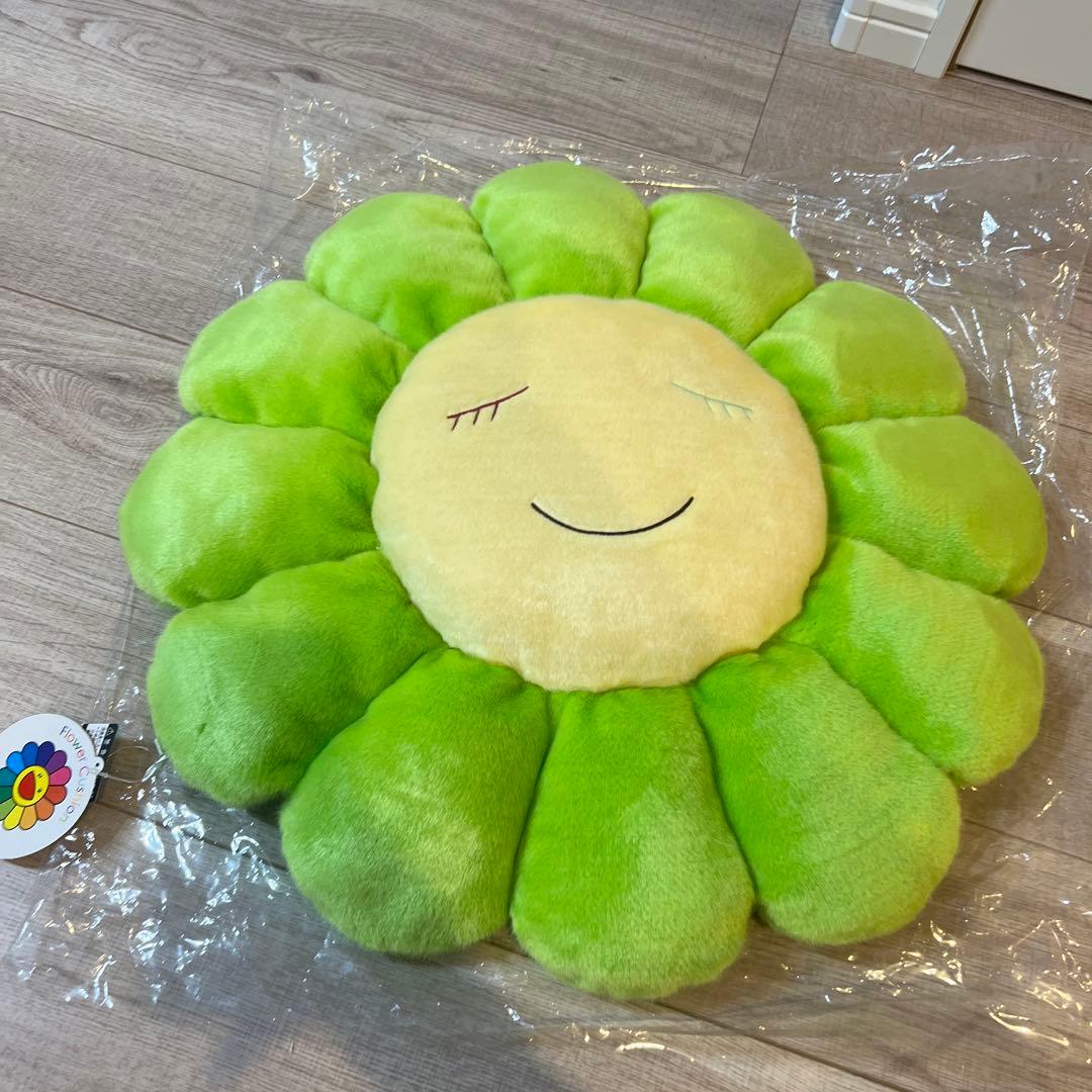 村上隆　カイカイキキ　クッション　60cm 正規品　グリーン