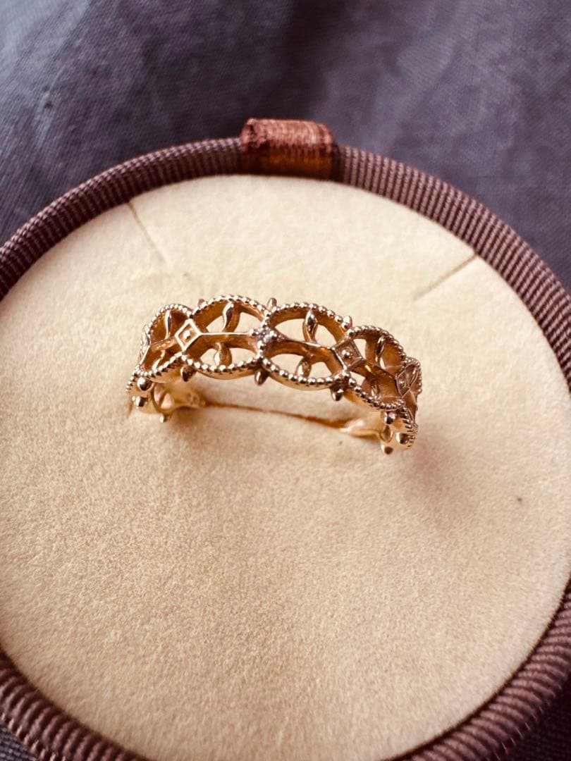 agete アガット ダイヤモンド K10 透かしリングの通販｜thinqdigital.co.nz