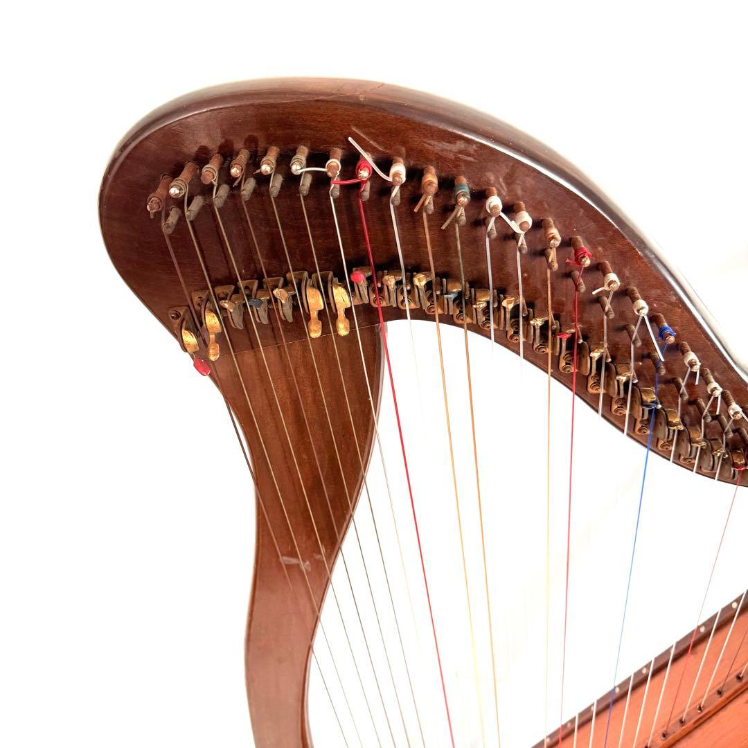 AOYAMA HARP 青山ハープ 34弦 フォークハープ 脚付き 予備弦多数