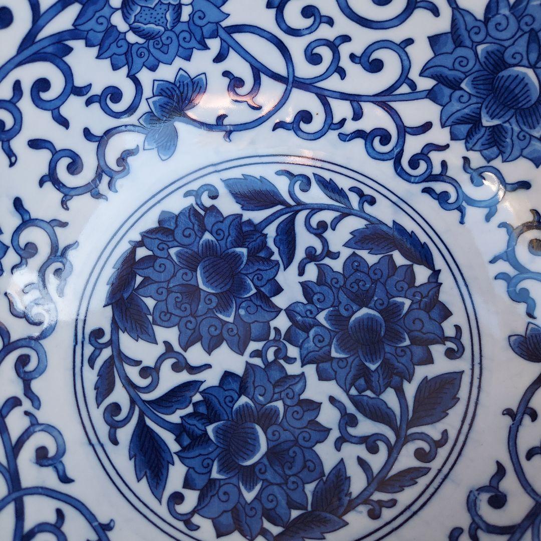 ◇大明嘉靖年製 大鉢/深鉢/陶磁器/陶芸/染付/中国美術/唐物/骨董品