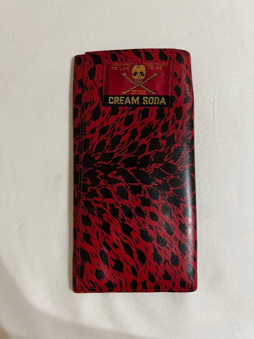 CREAM SODA クリームソーダ 金タグ 赤豹柄 長財布 80年代 - メルカリ