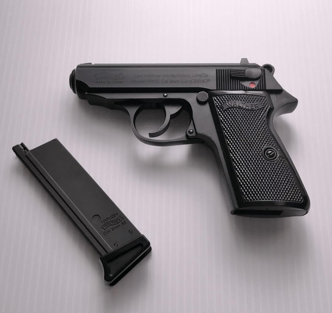 【美品】マルゼン　ワルサーPPK/sガスブローバック　ブラック　NB-11800