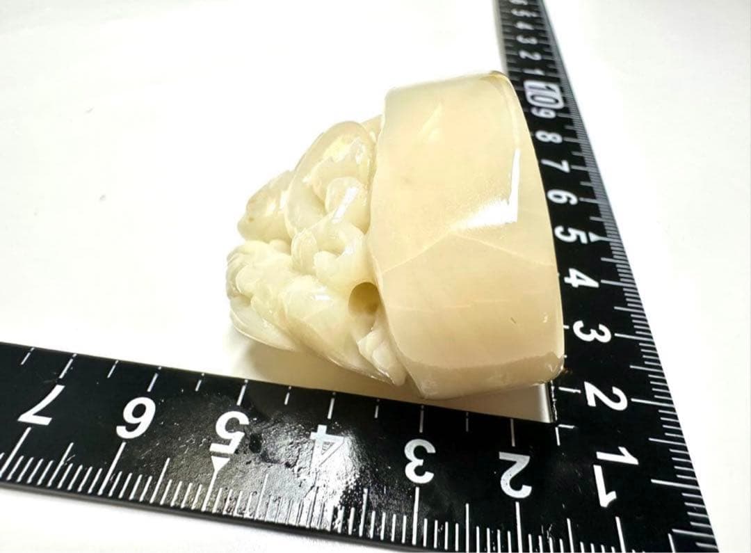 【双獣戯珠】 螭虎 古獣　美品　高級印材　篆刻　印石　ラオス印石　水凍