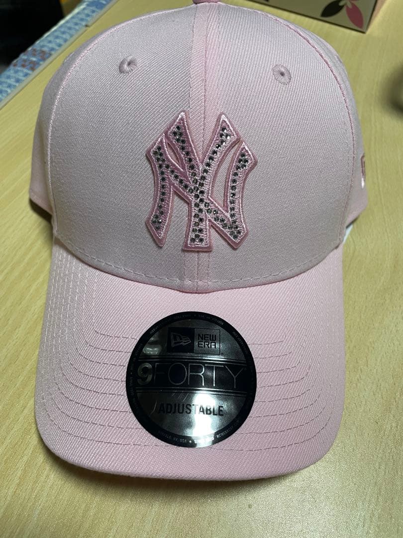 ニューエラ 9FORTY ラインストーン ニューヨークヤンキース ピンク