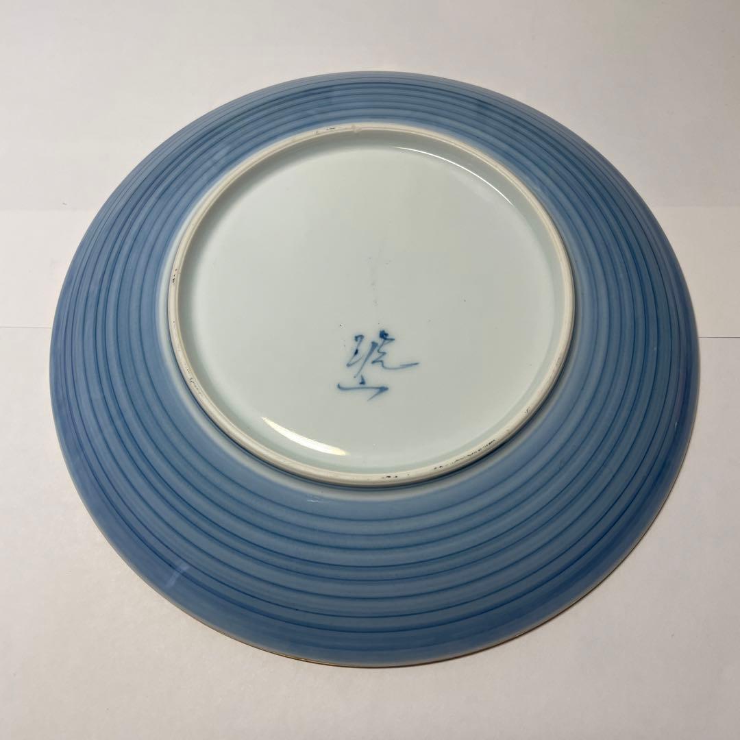 有田焼 琥山窯 金襴手 四季 飾皿 4枚セット スタンド付