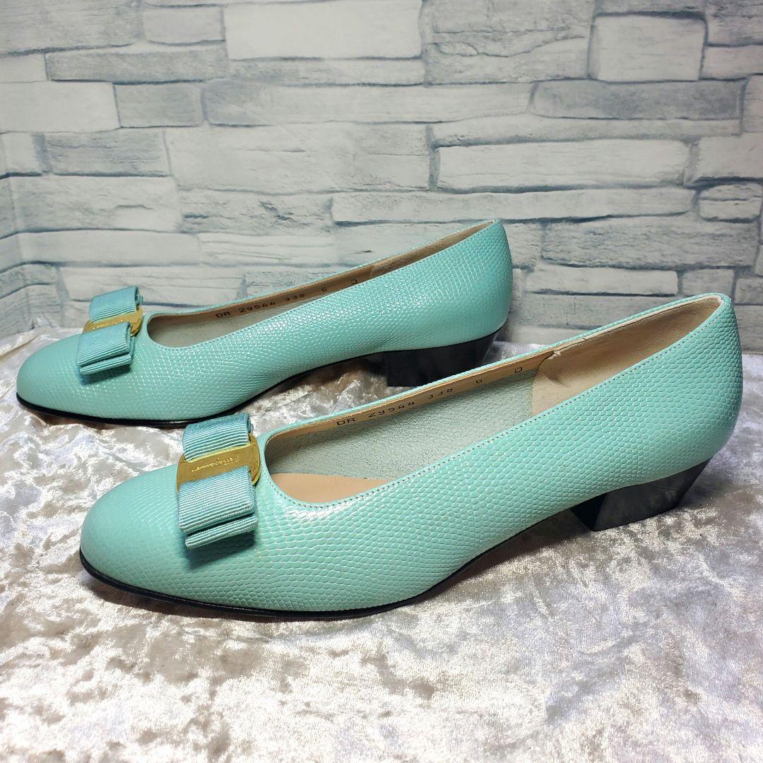 【ワケ有未使用級】サルヴァトーレフェラガモ 23.5cm パンプス ヴァラ 6D