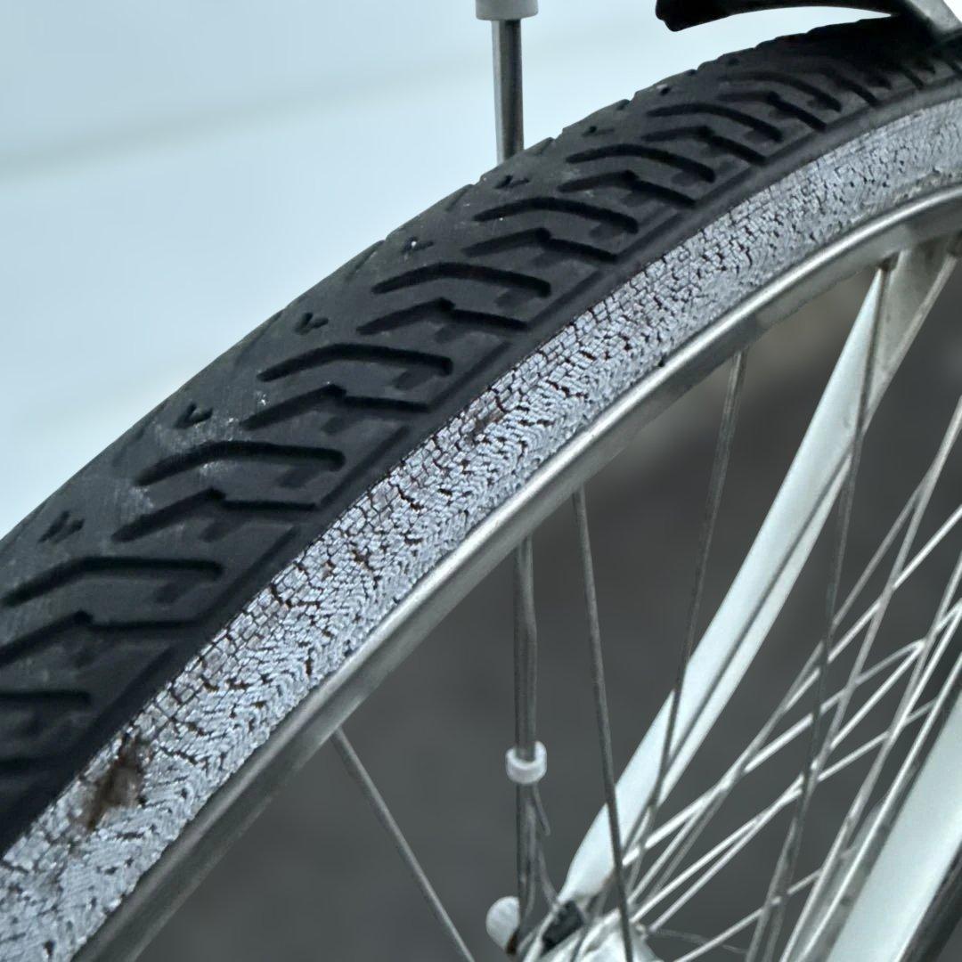 直接引き取りのみ ロココ 27インチ自転車 ホワイト - メルカリ